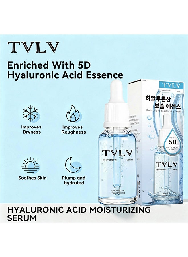 TVLV Moisturizing Hydrating Dropper Essence Brightening Skin Tone Soothing Nourishing Hyaluronic Acid Moisturizing Essence 30ml - Image 3